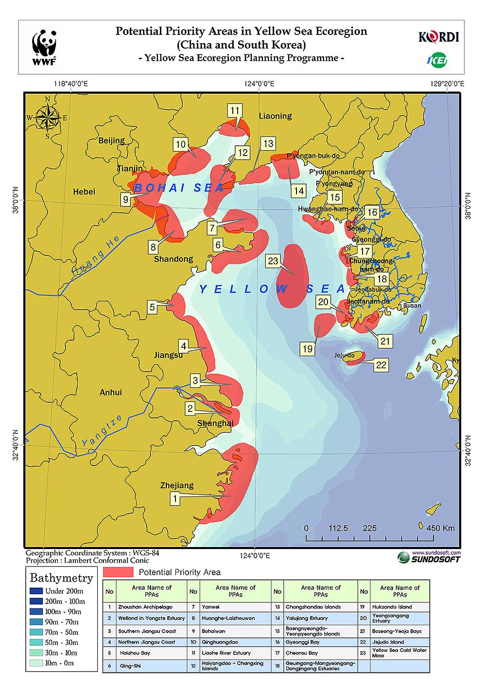 黄海地图 | 渤海海峡 地図 : 太平洋：黄海地図 – FUAV